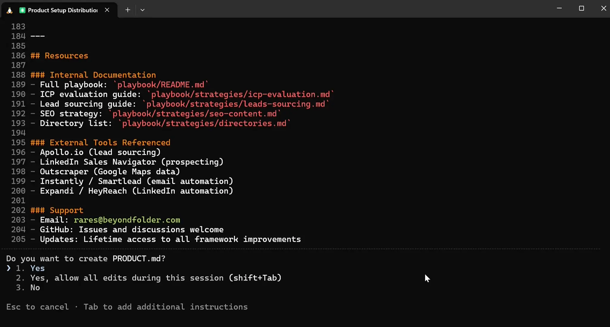 Screenshot 2 of Claude Code Distribution Framework