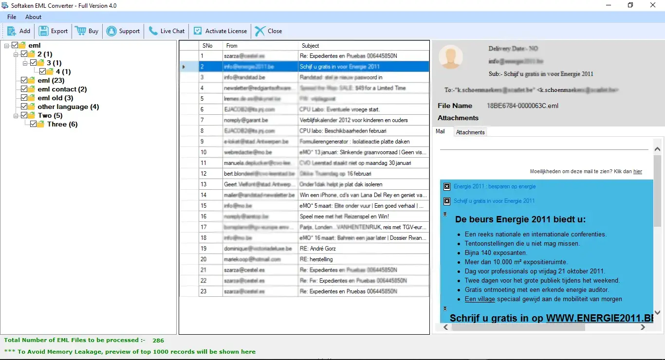 Screenshot 4 of Softaken EML to PST Converter