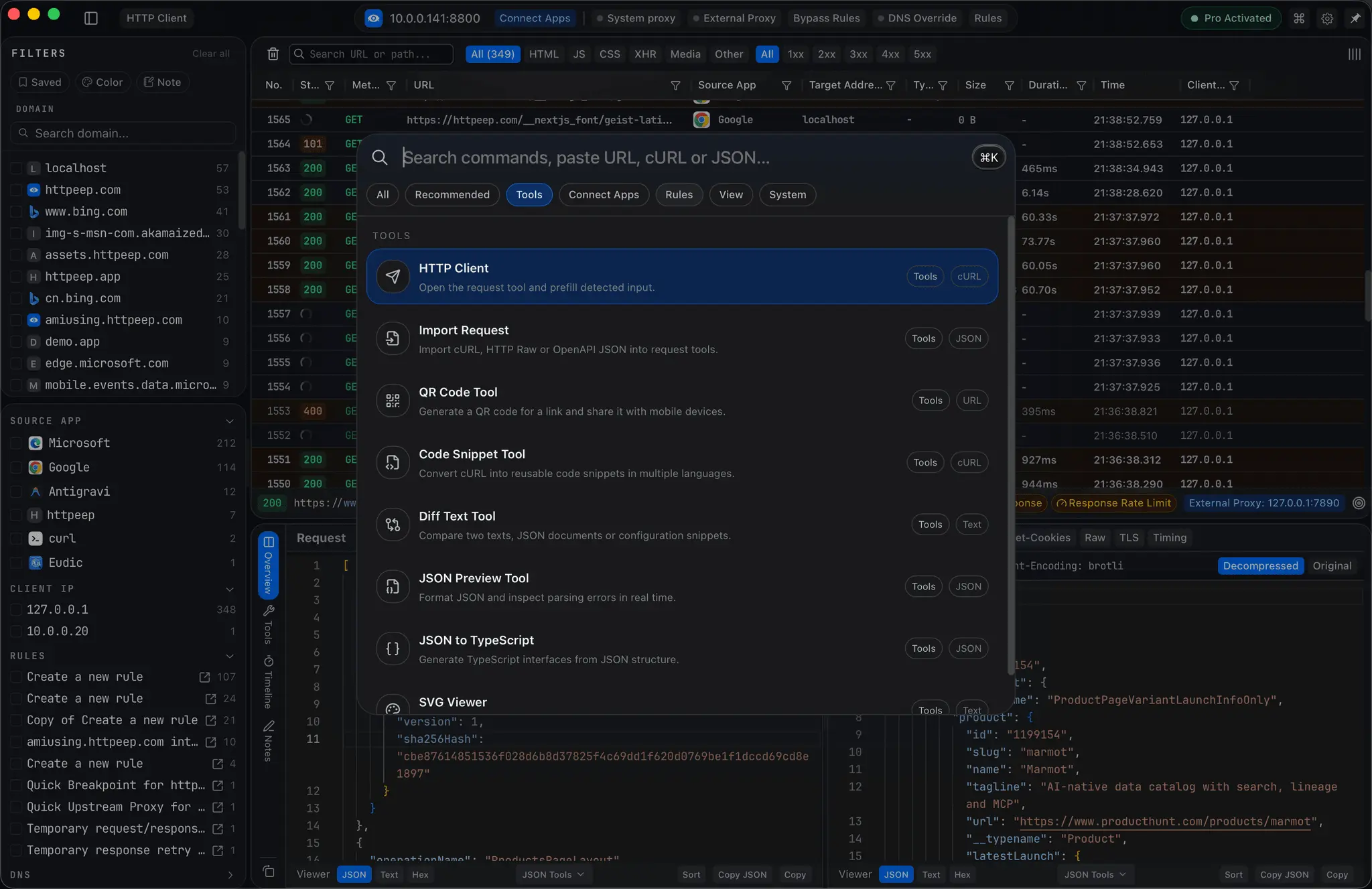 Screenshot 3 of HTTPeep
