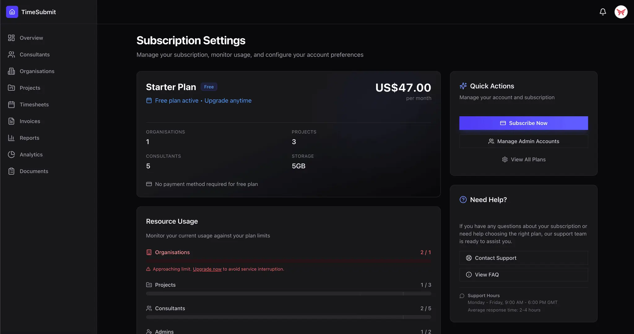 Screenshot 4 of TimeSubmit