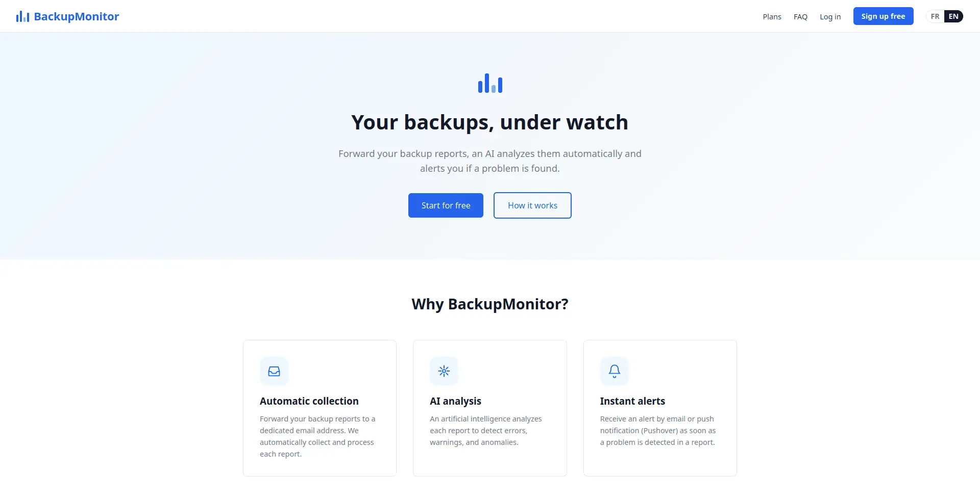 Screenshot 1 of BackupMonitor.cloud