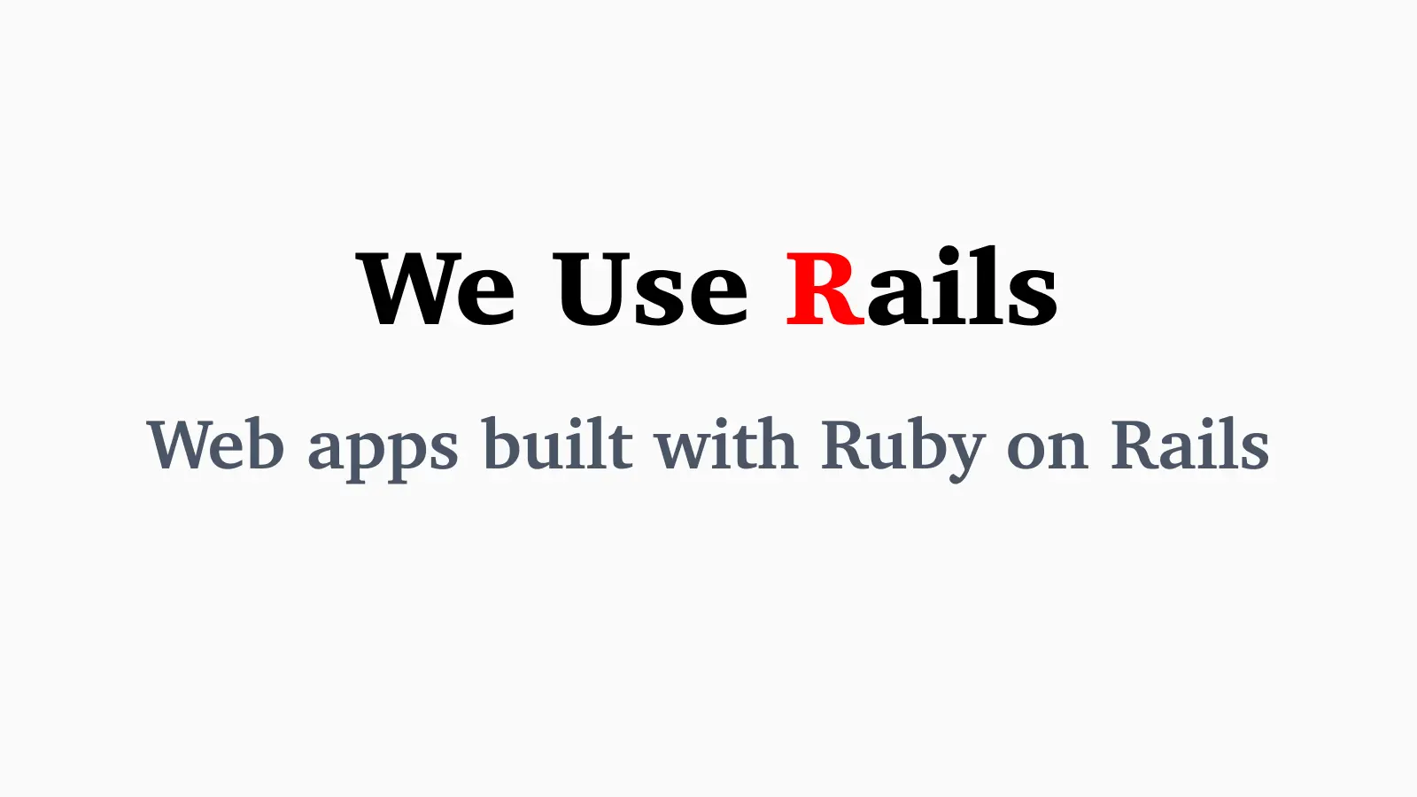 Screenshot 1 of We Use Rails