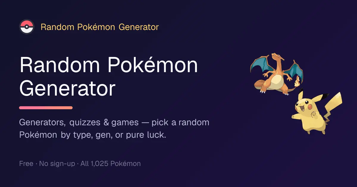 Screenshot 1 of Random Pokémon Generator
