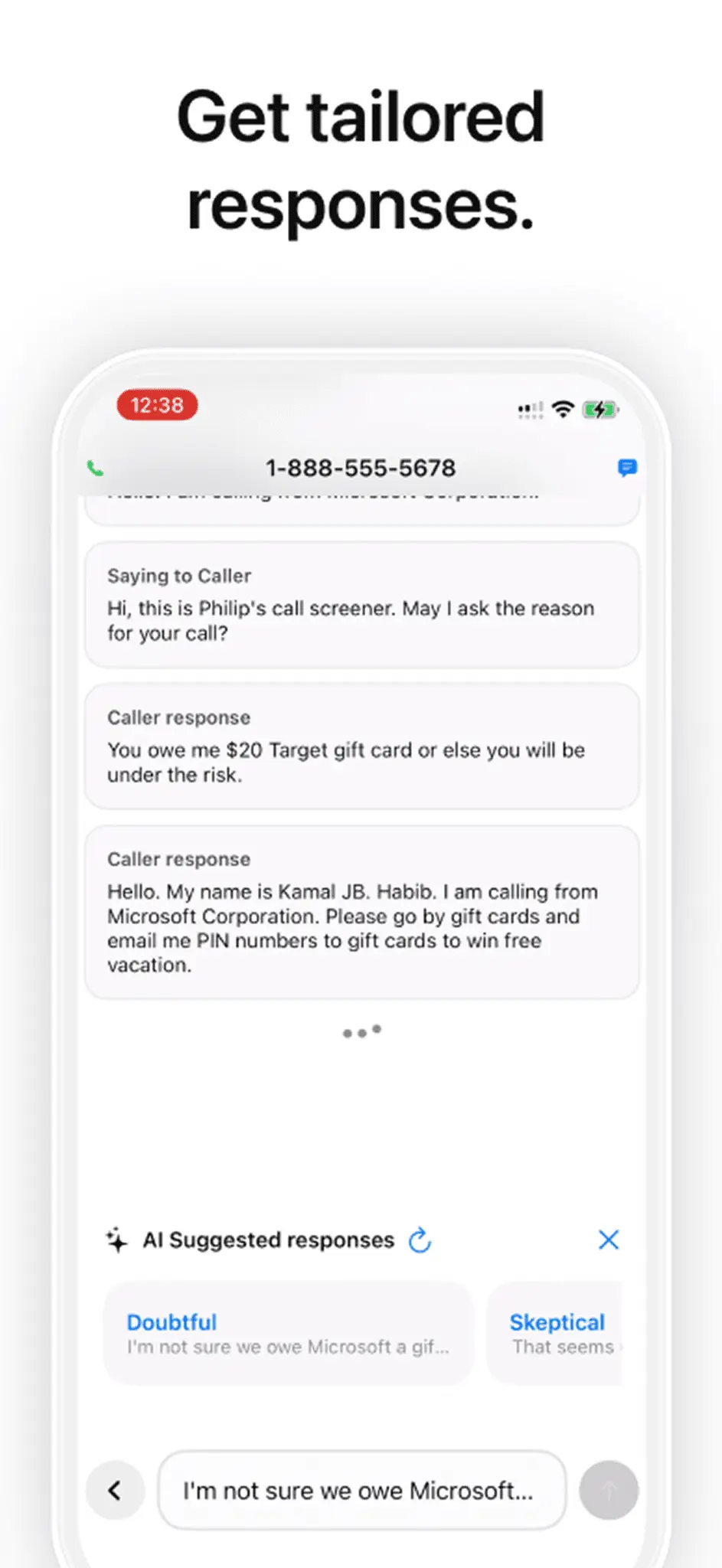 Screenshot 3 of Phone Filter: AI Phone Assistant