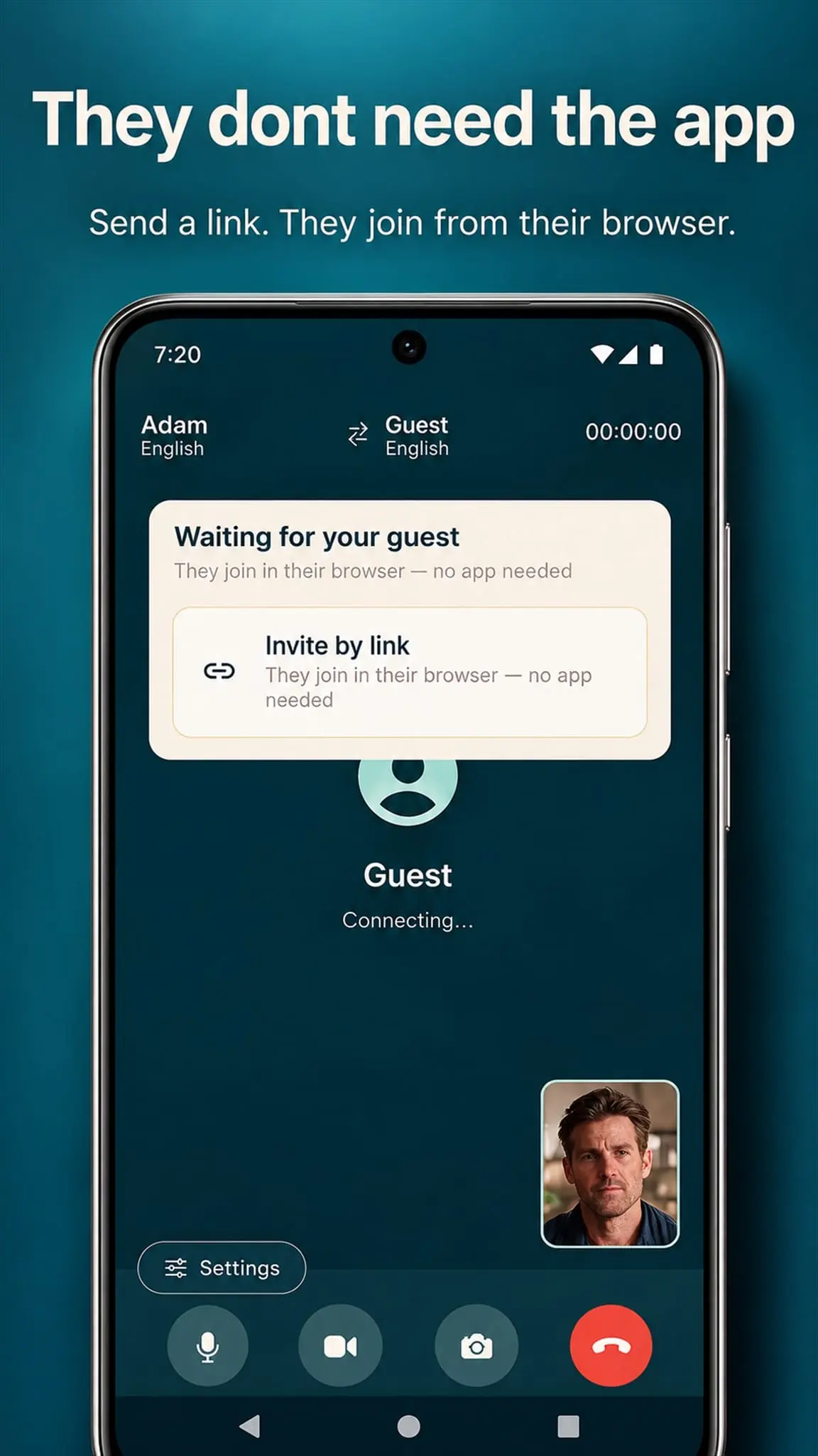 Screenshot 2 of VivaLingua: Video Call Translator