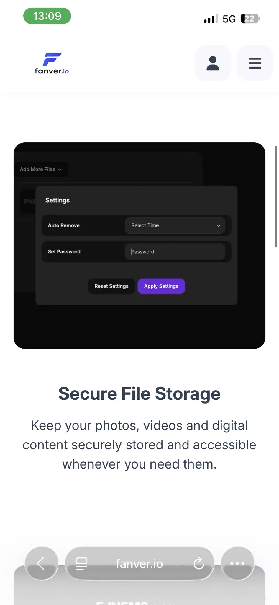 Screenshot 1 of Fanver.io