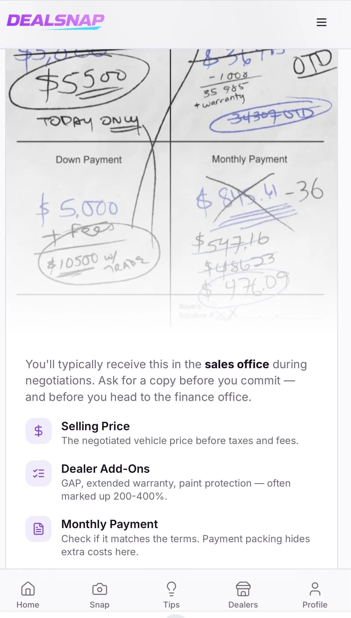 Screenshot 1 of DealSnap