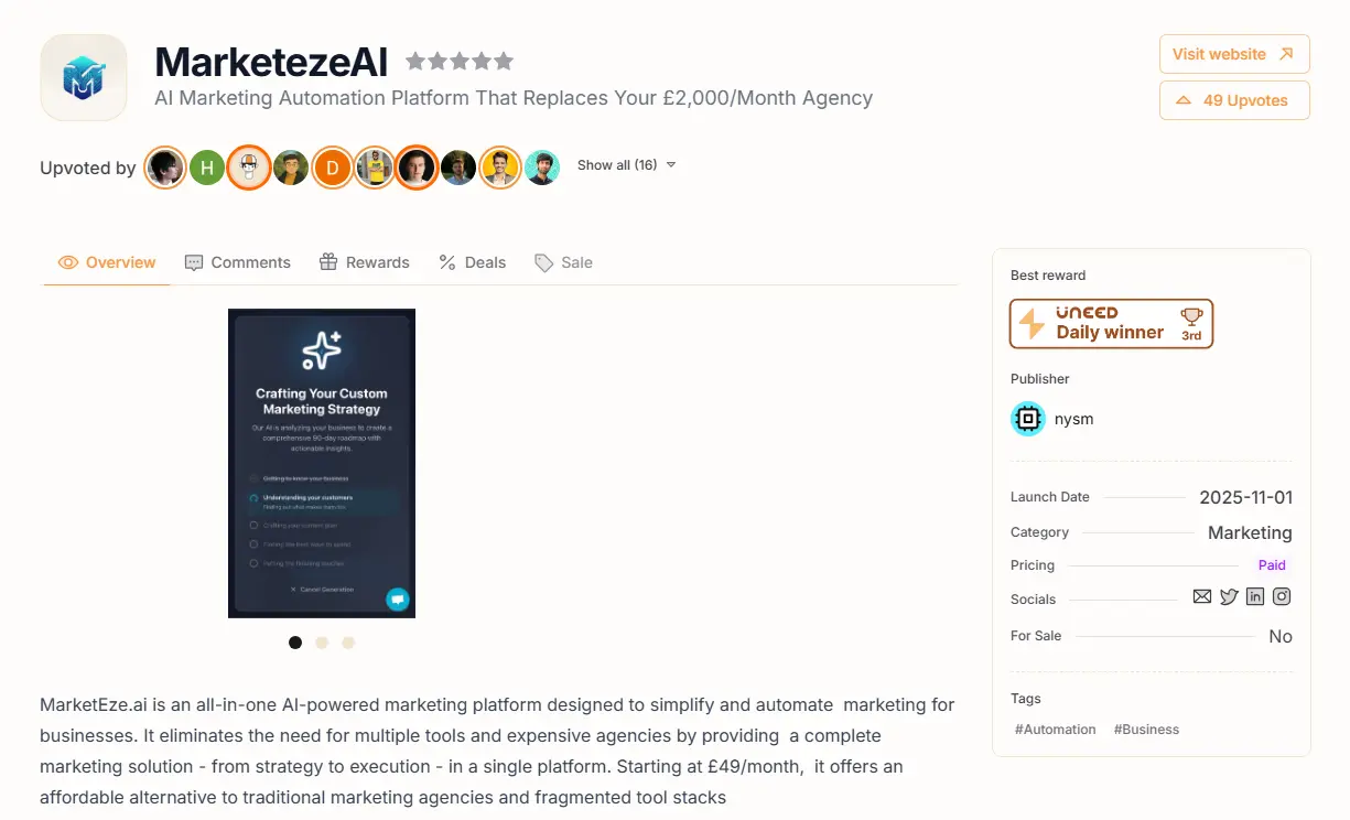 Screenshot 2 of MarketezeAI