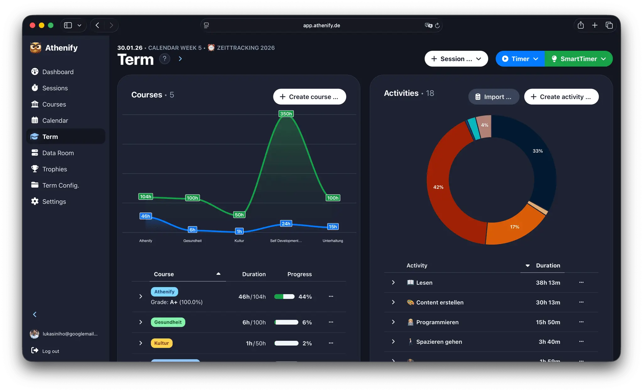 Screenshot 4 of Athenify: Study Tracker & Focus Timer