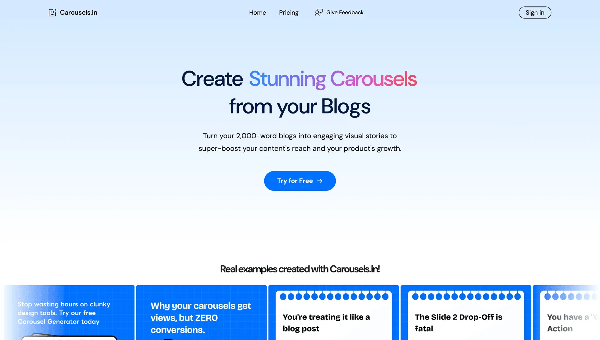 Screenshot 1 of Carousels.in