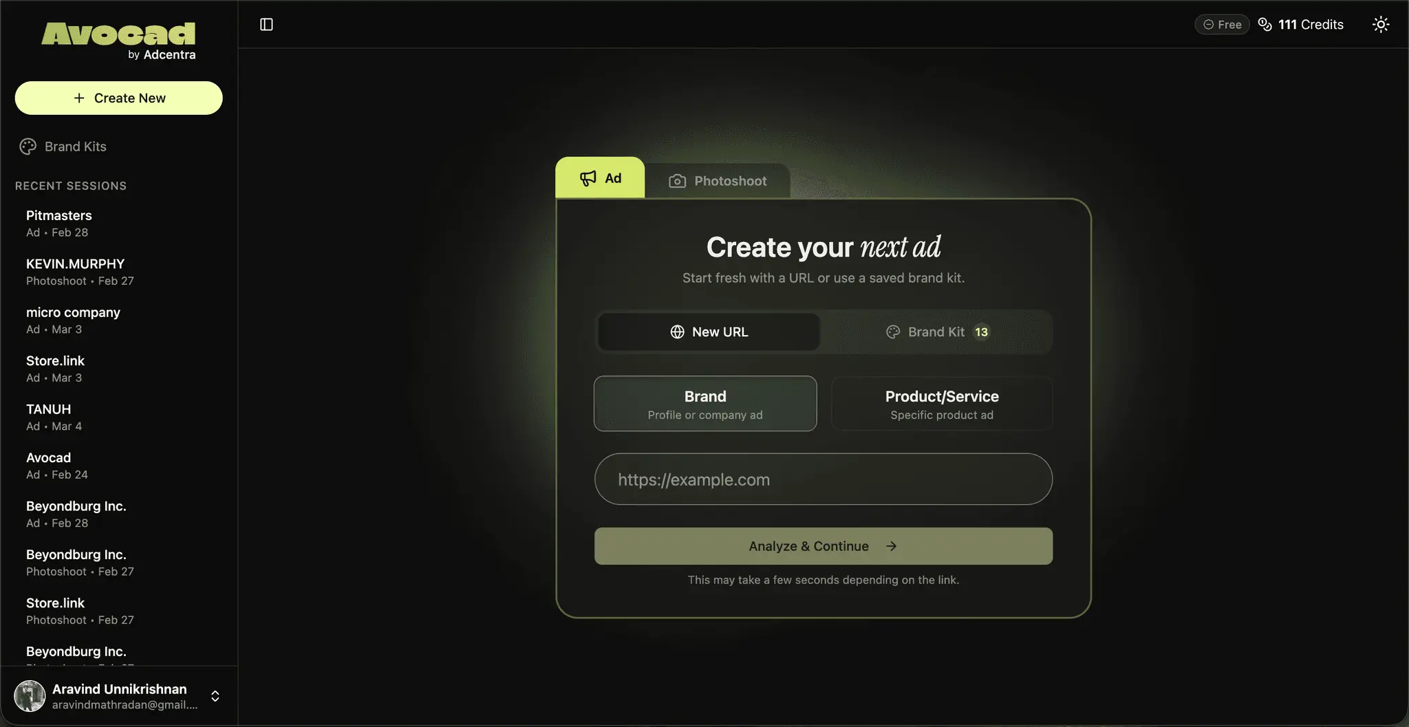 Screenshot 2 of Avocad AI Ad & Photoshoot Generator