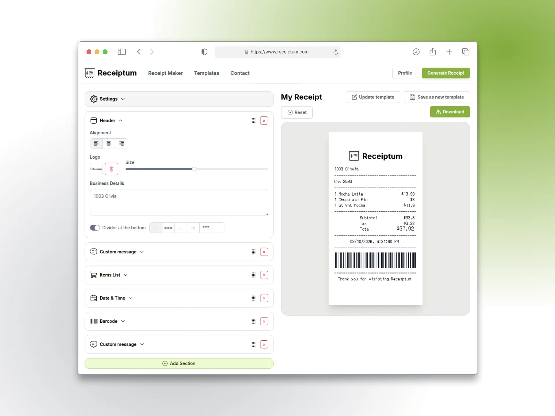 Screenshot 2 of Receiptum