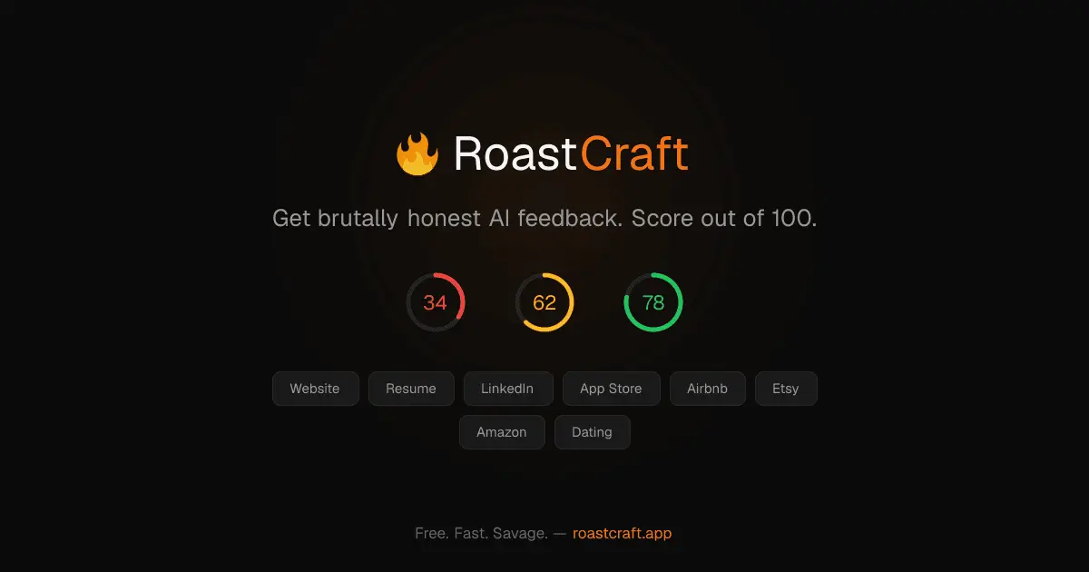 Screenshot 1 of RoastCraft.app
