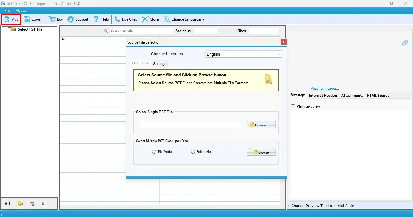 Screenshot 2 of Softaken OST to EMLX Converter