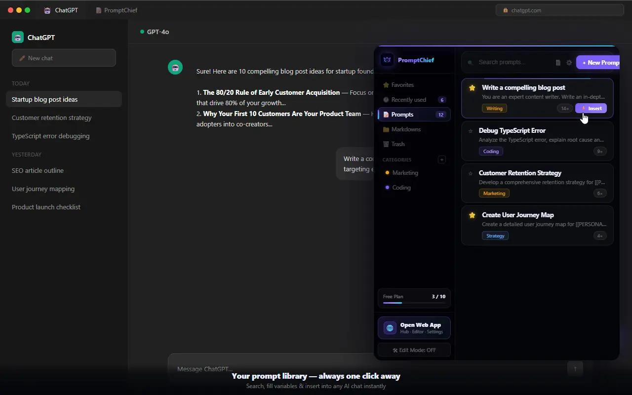 Screenshot 4 of PromptChief