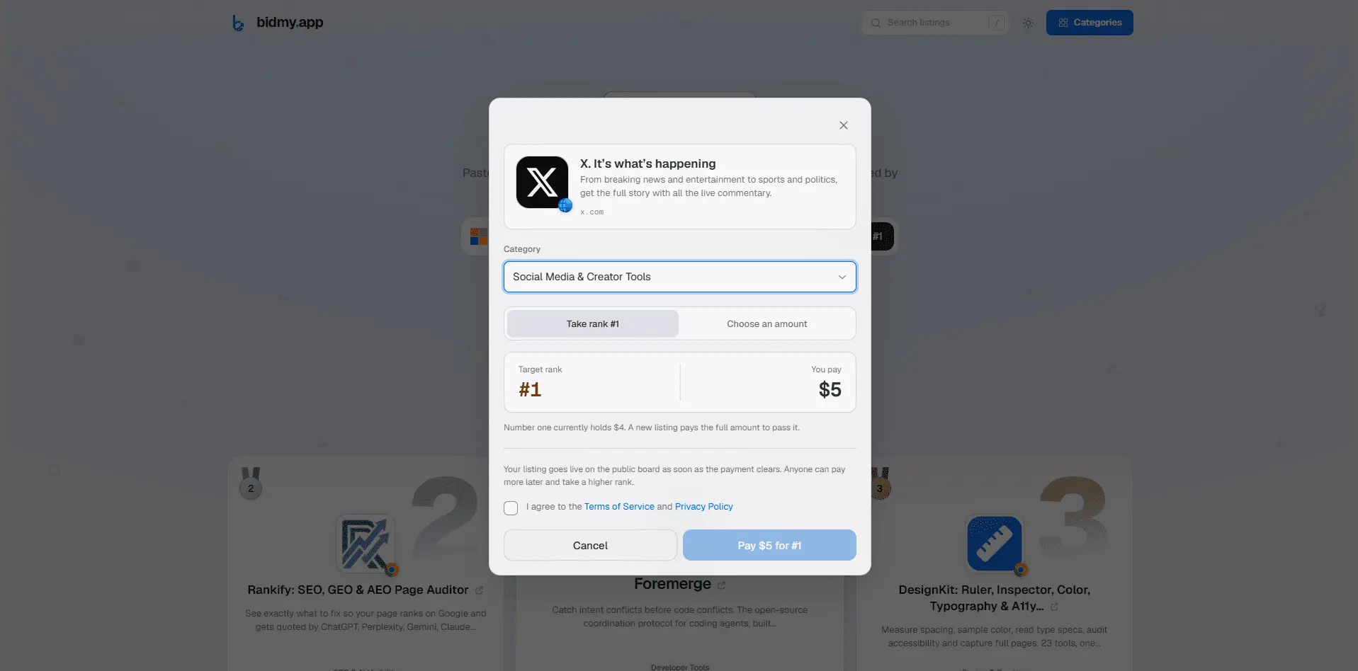 Screenshot 2 of Bid My App