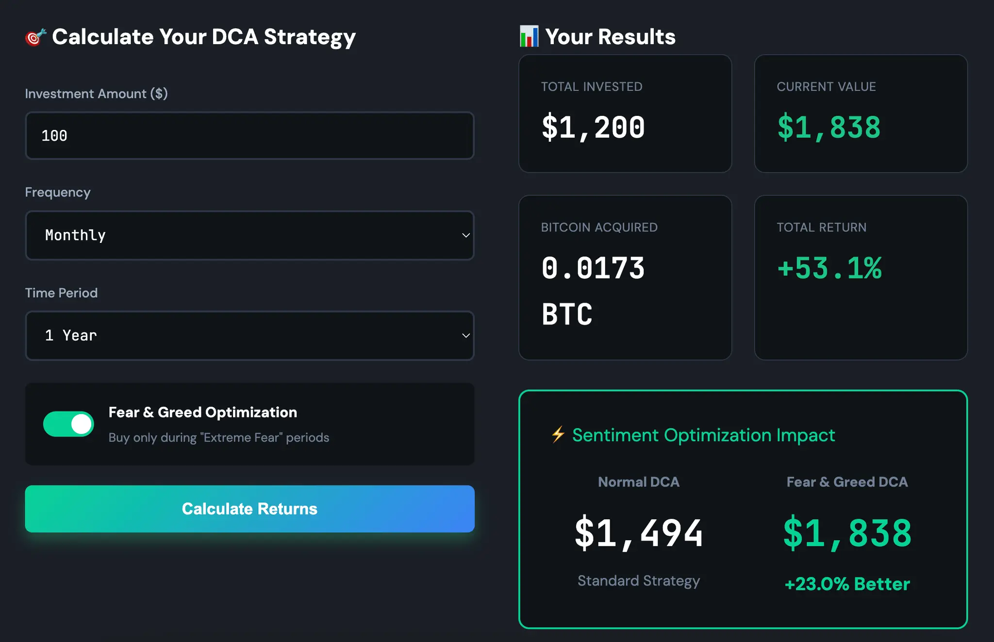 Screenshot 1 of Bitcoin Mood