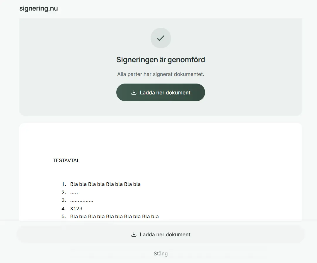 Screenshot 1 of signering.nu