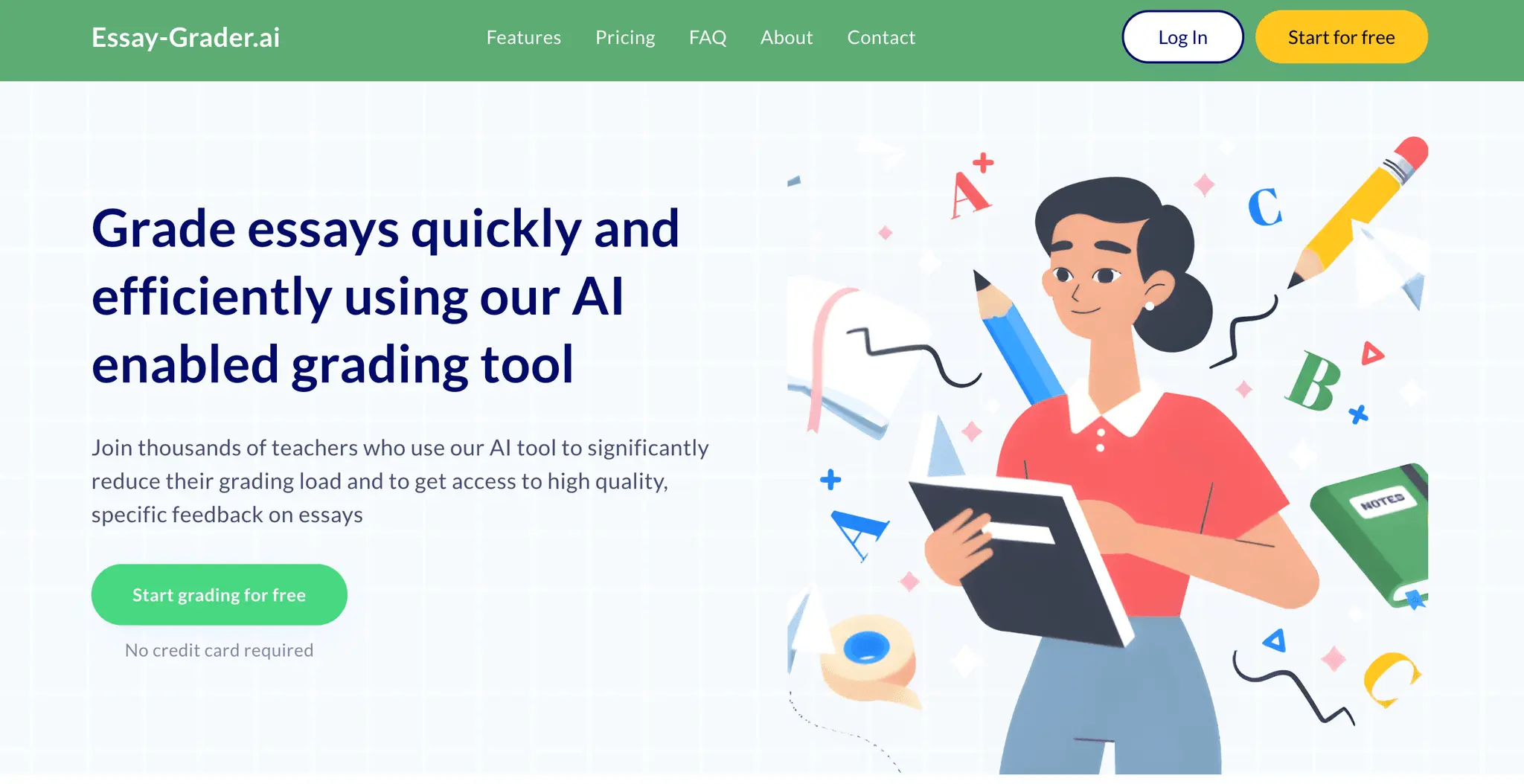 Screenshot 1 of Essay Grader AI