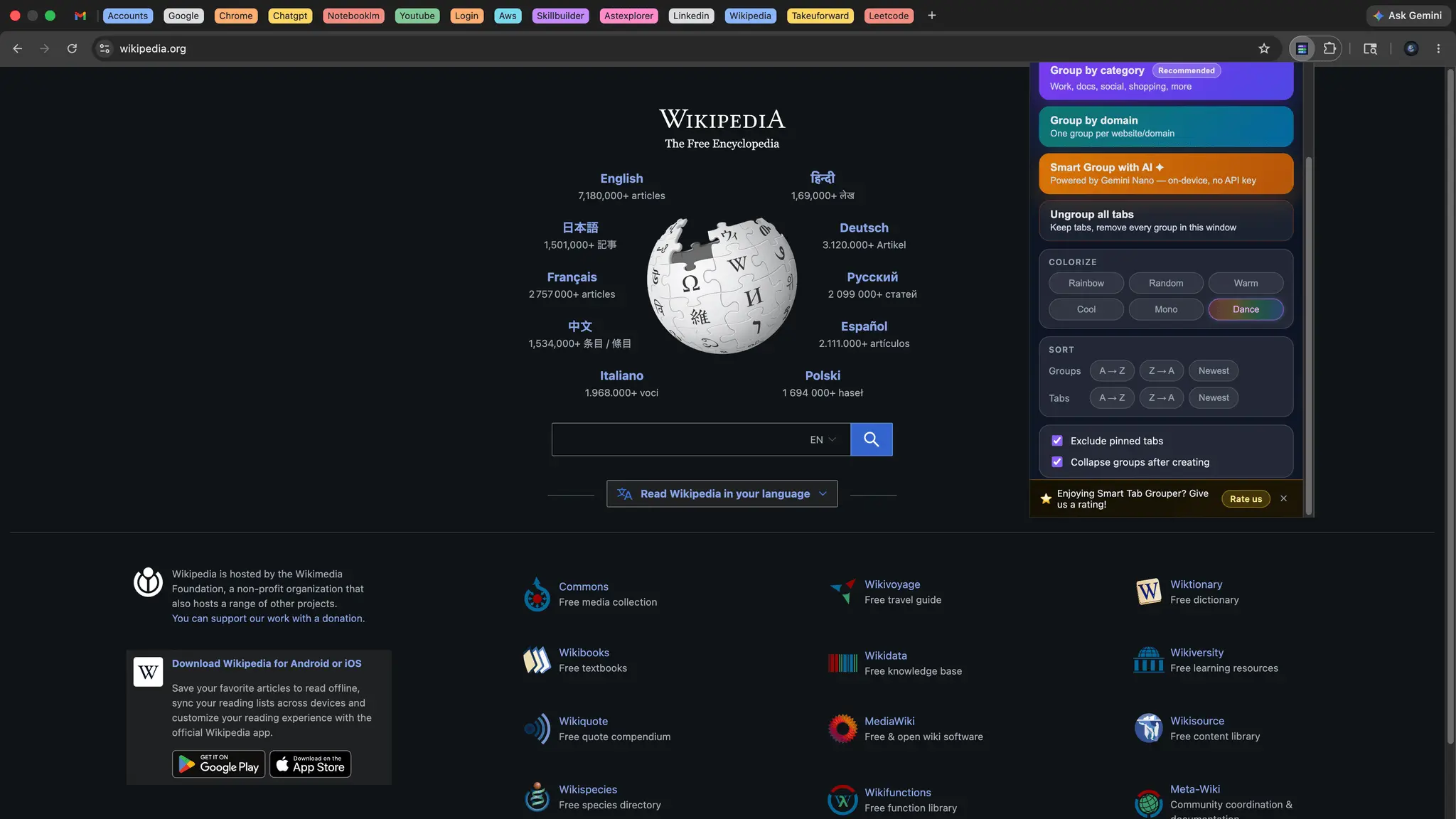 Screenshot 6 of Smart Tab Grouper – Organize Chrome Tabs