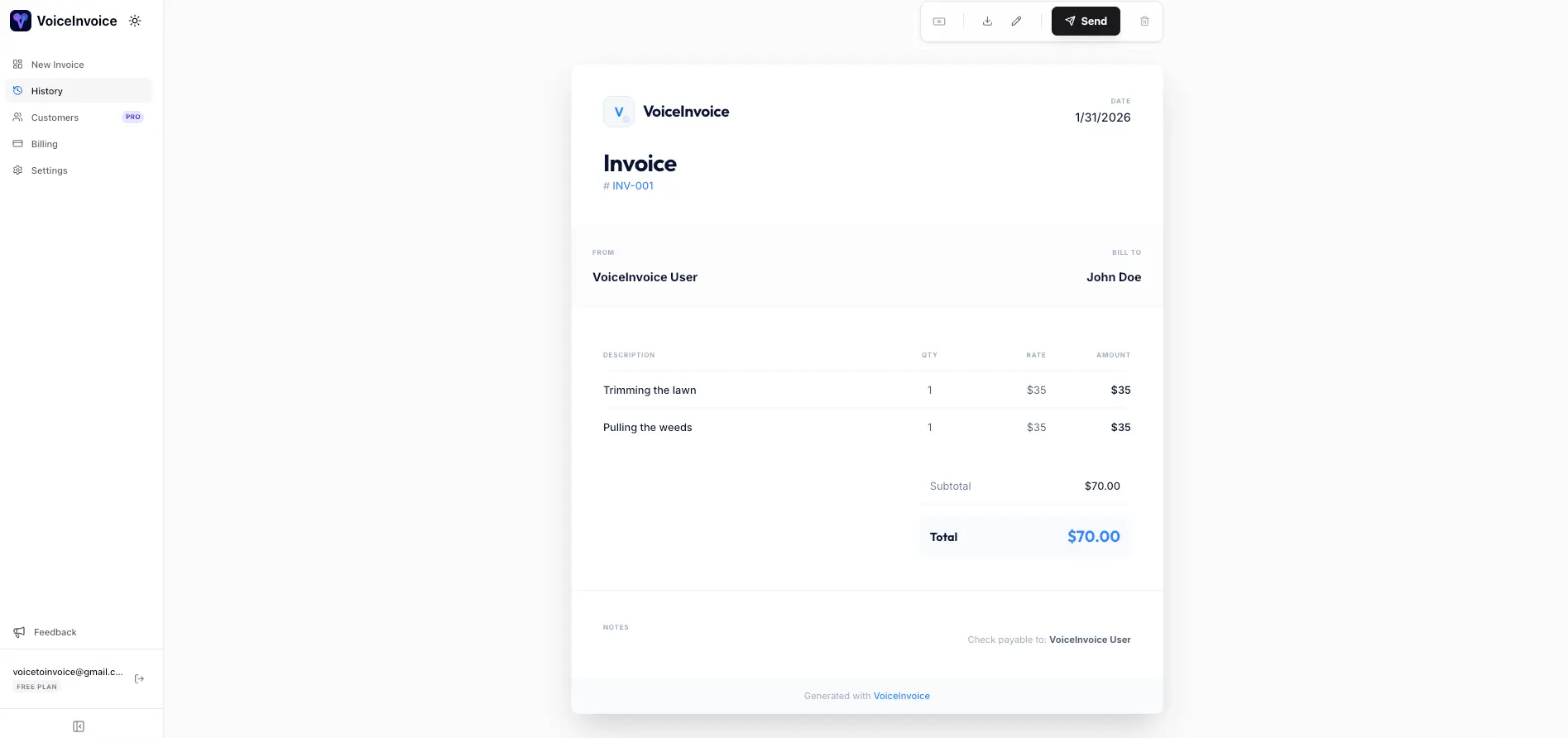 Screenshot 4 of VoiceInvoice
