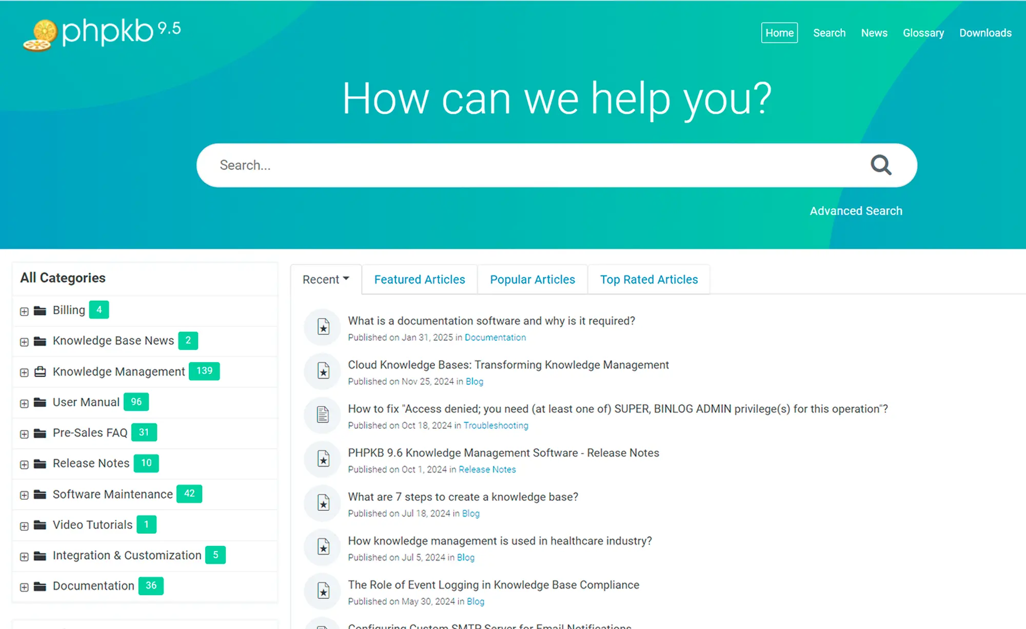 Screenshot 1 of PHPKB