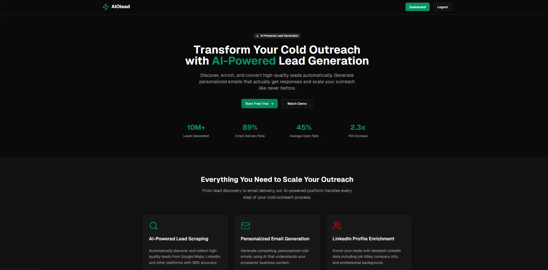 Screenshot 3 of AIOleads - AI-Powered Lead Generation