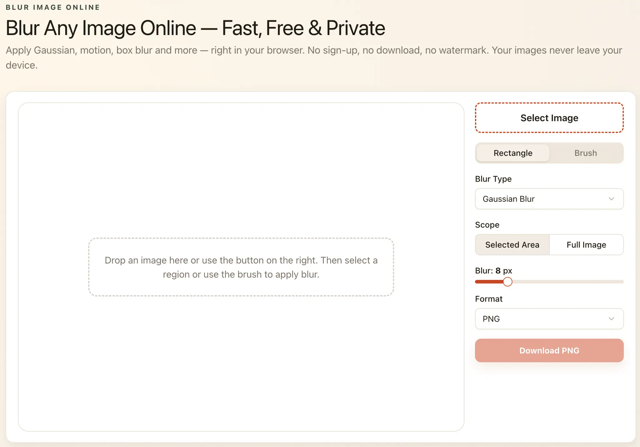 Screenshot 1 of Blur Image Online
