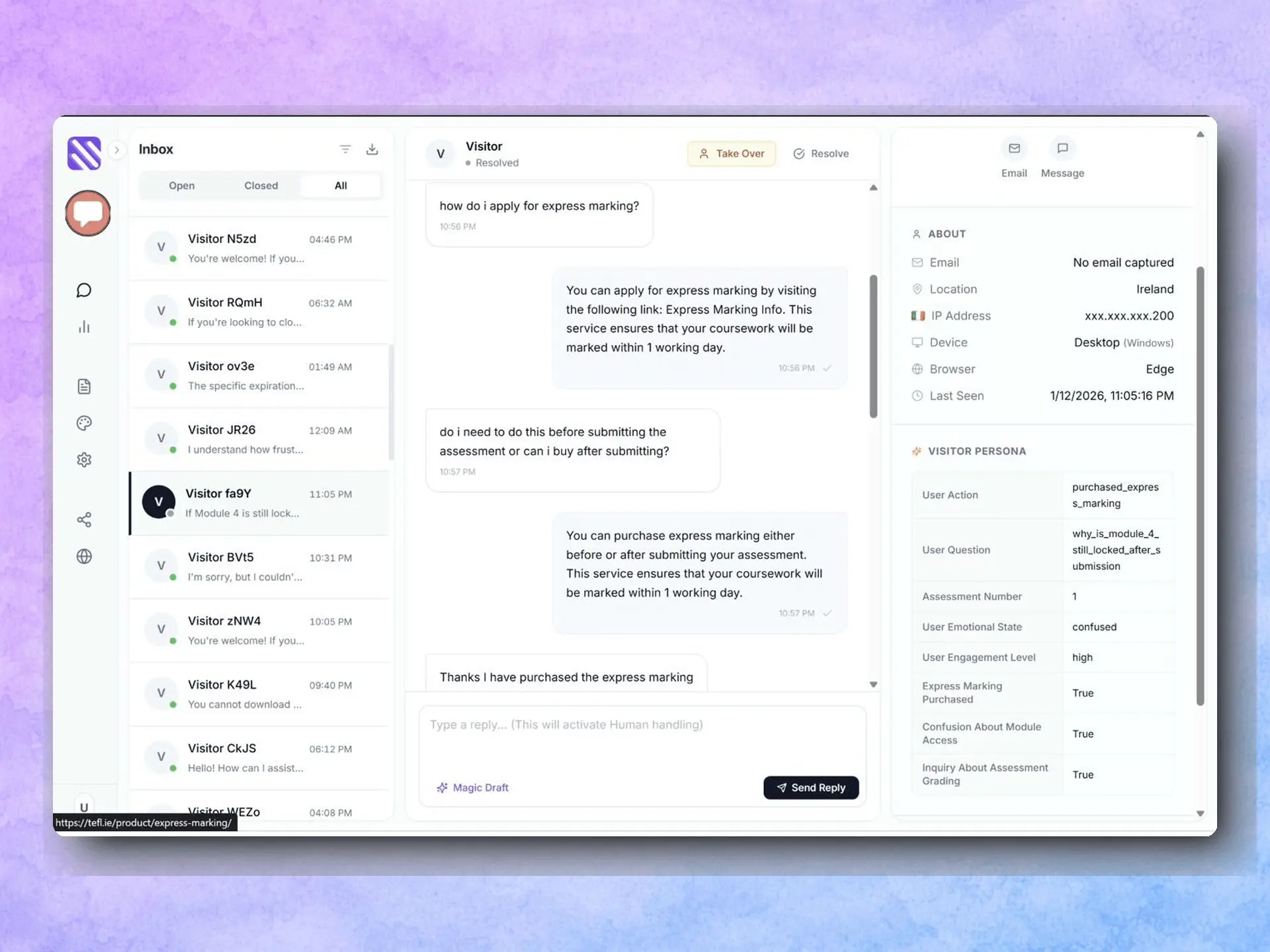 Screenshot 8 of SmushChat AI Chatbot Agent Builder