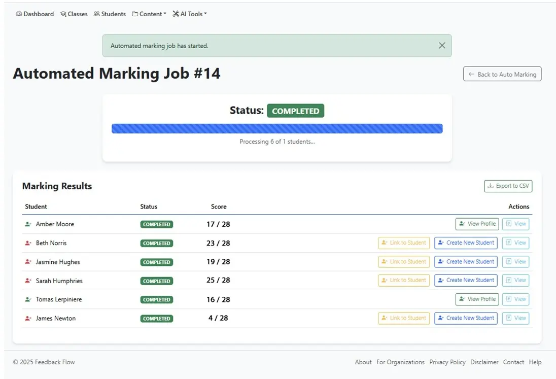Screenshot 2 of Automated Marking for Teachers 