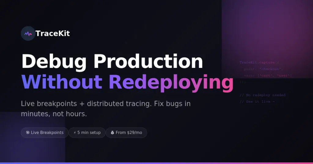 Screenshot 1 of TraceKit.Dev