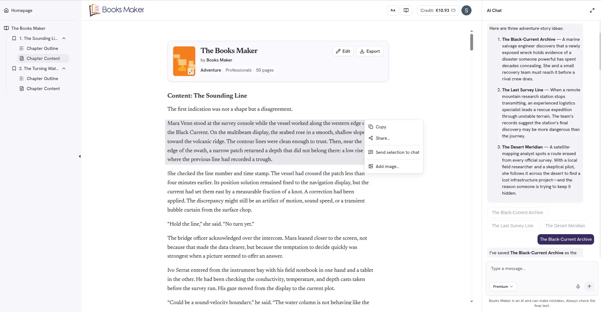 Screenshot 1 of Books Maker AI