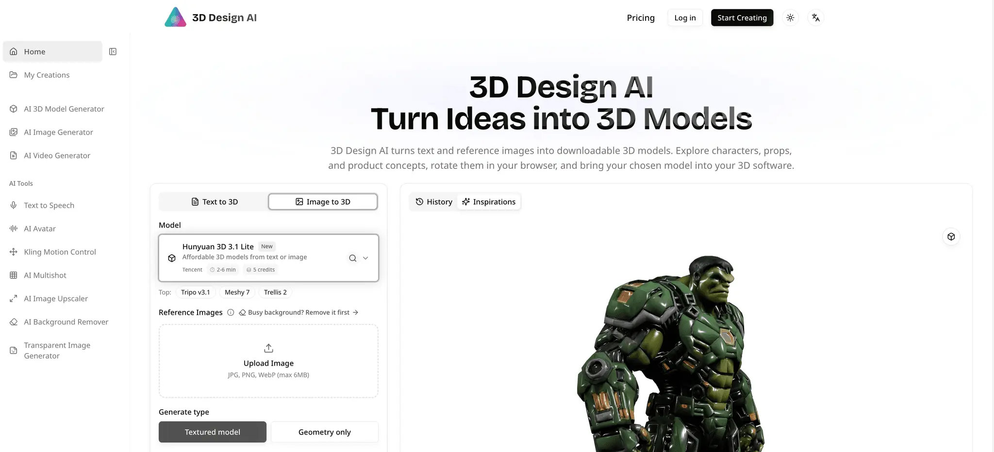 Screenshot 1 of 3D Design AI