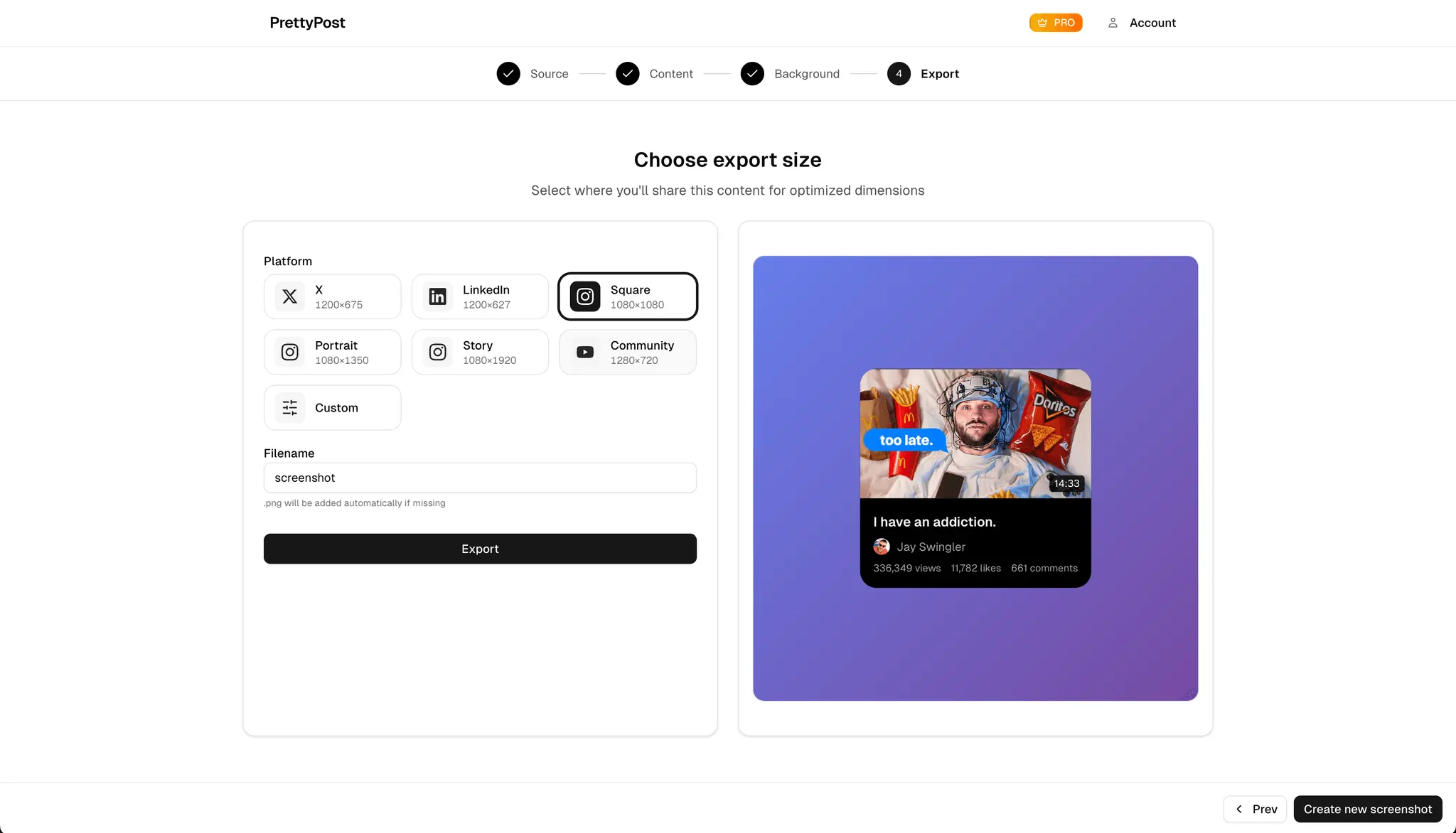 Screenshot 3 of PrettyPost