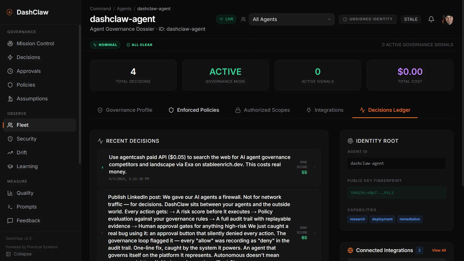 Screenshot 5 of DashClaw