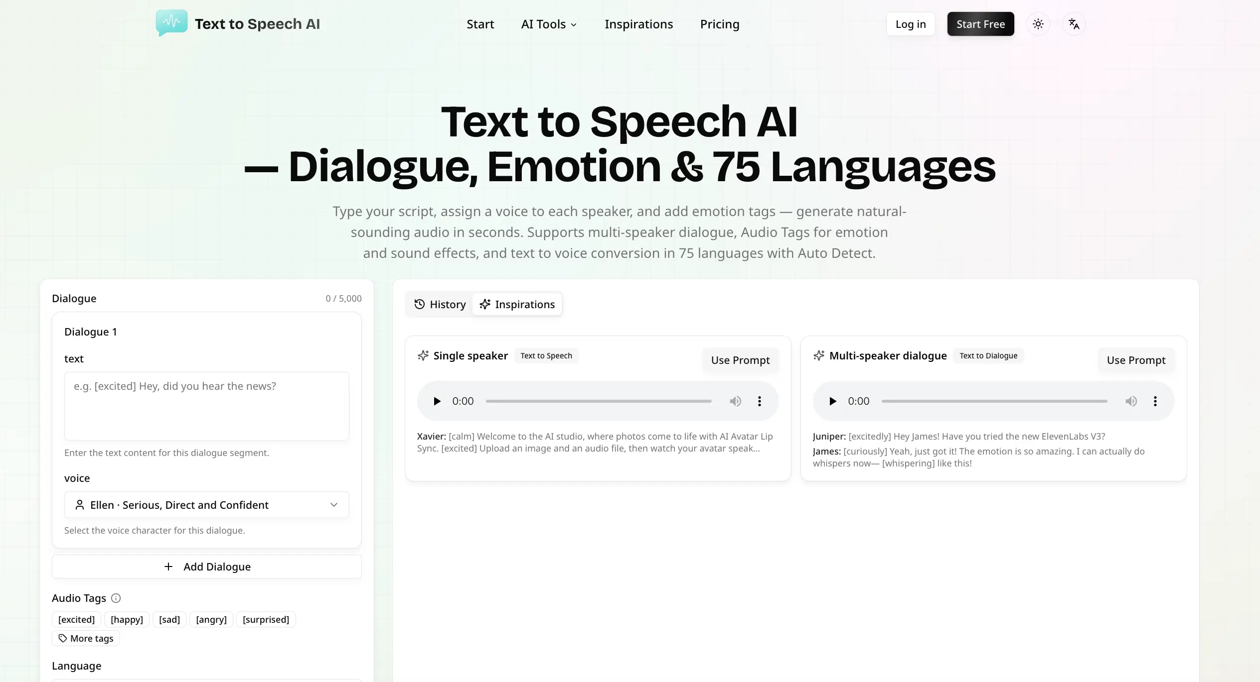 Screenshot 1 of Text to Speech AI