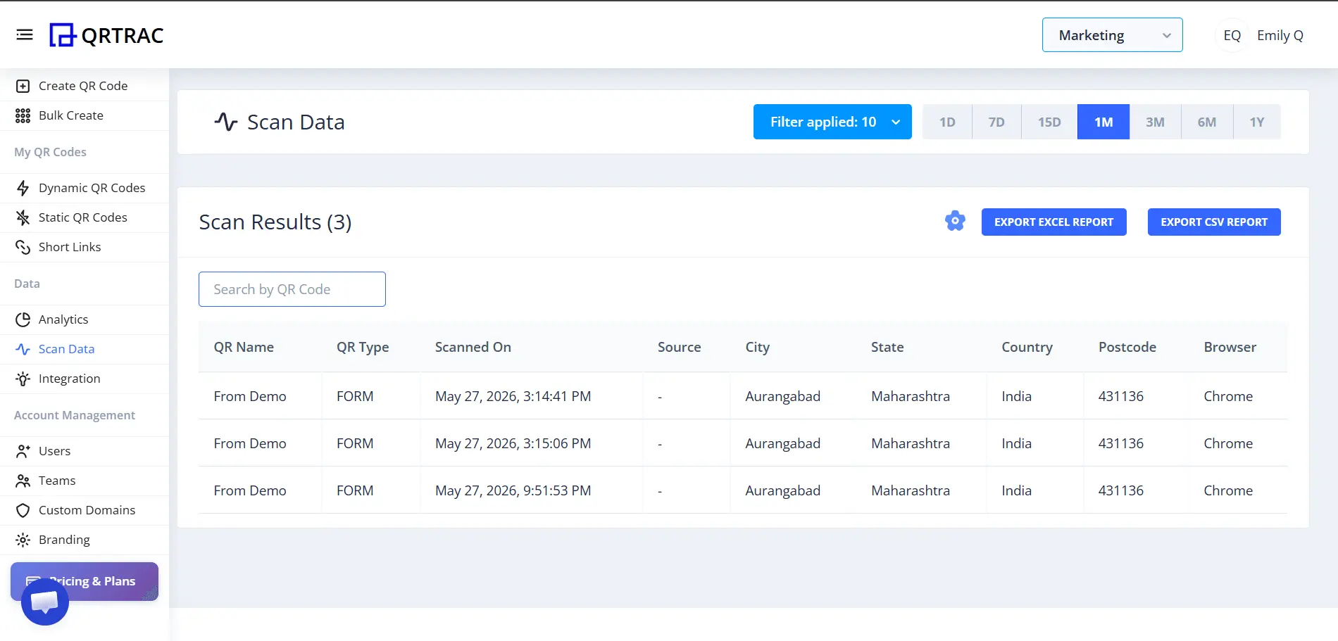 Screenshot 2 of QRTRAC