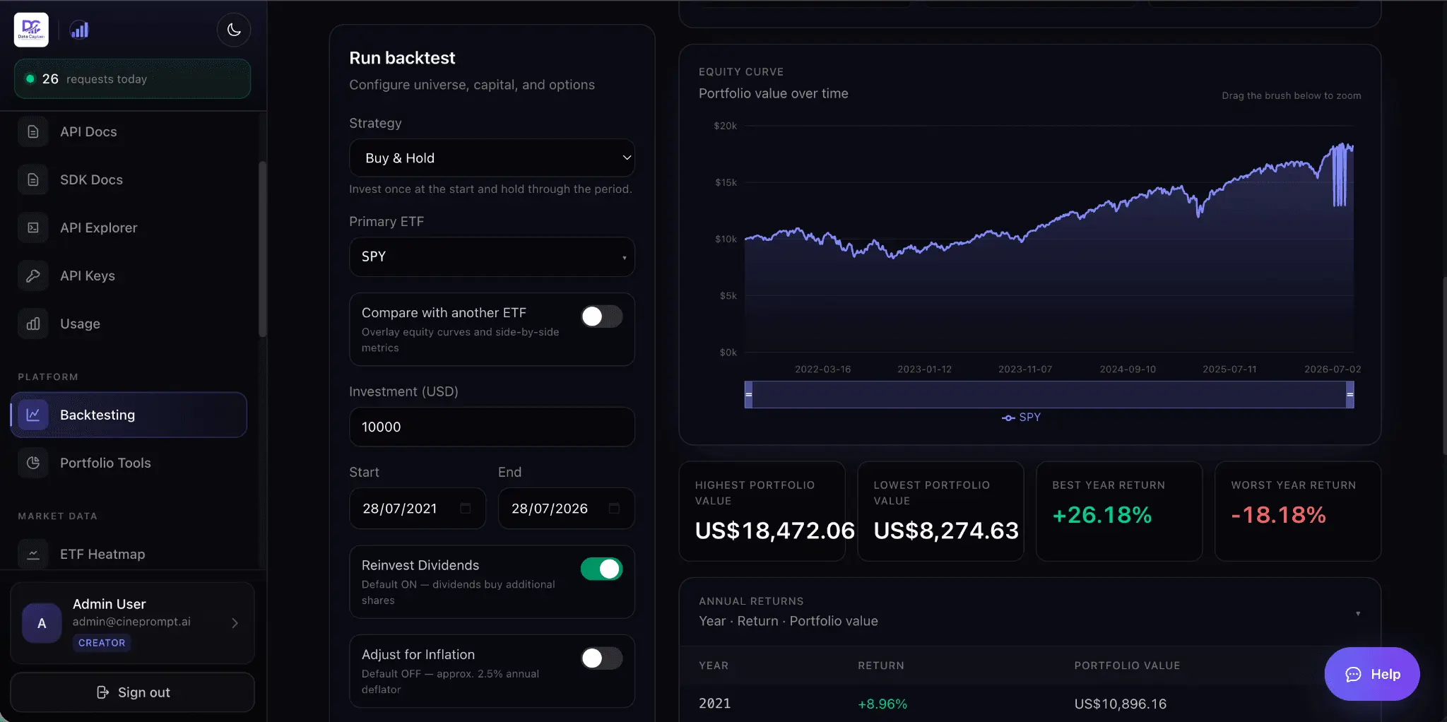 Screenshot 3 of DataCaptain – US Stock Market API