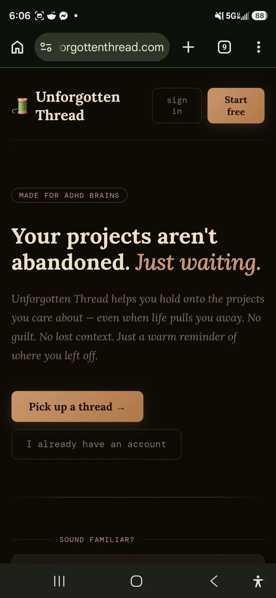 Screenshot 1 of unforgotten-thread