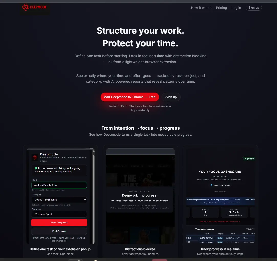 Screenshot 1 of Deepmode – Focus, on command