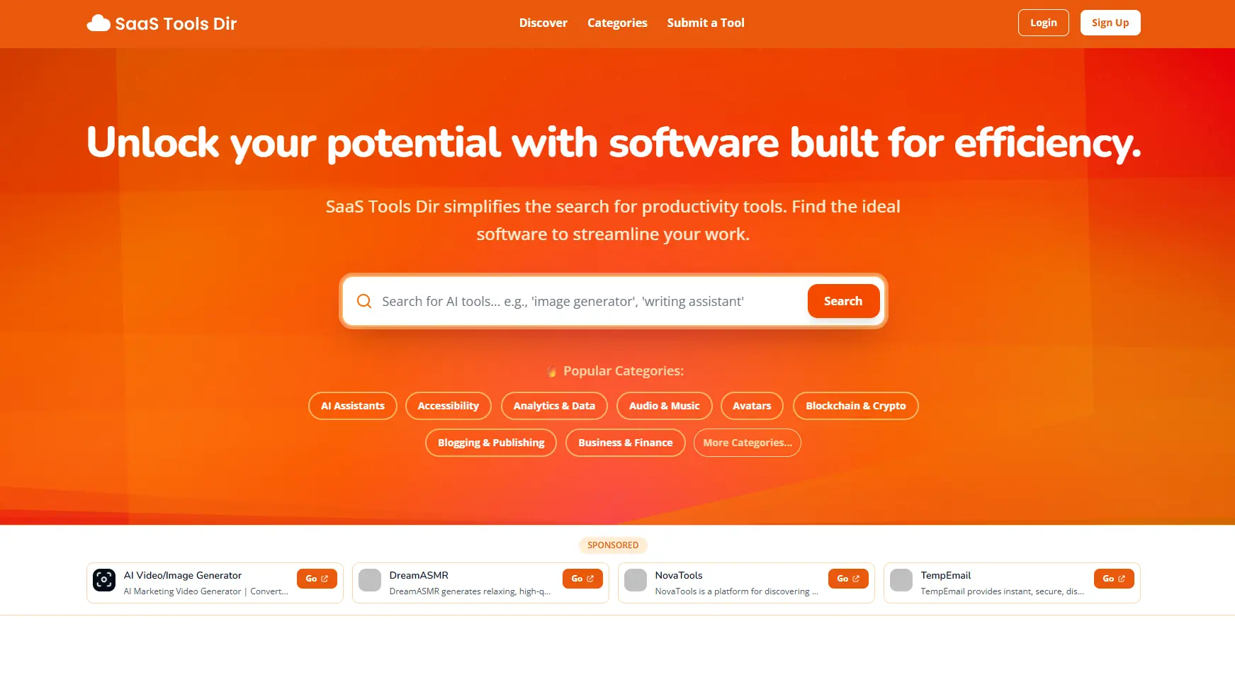 Screenshot 1 of SaaS Tools Dir