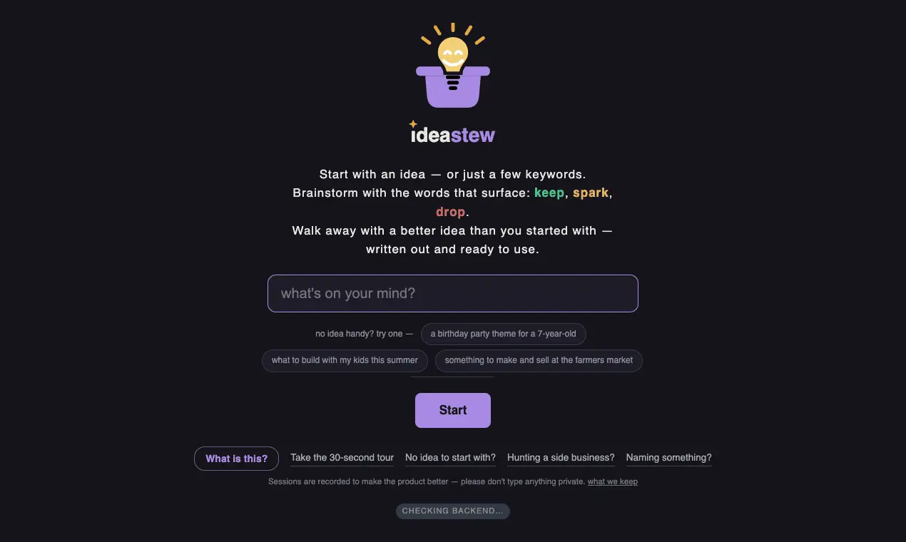 Screenshot 1 of IdeaStew