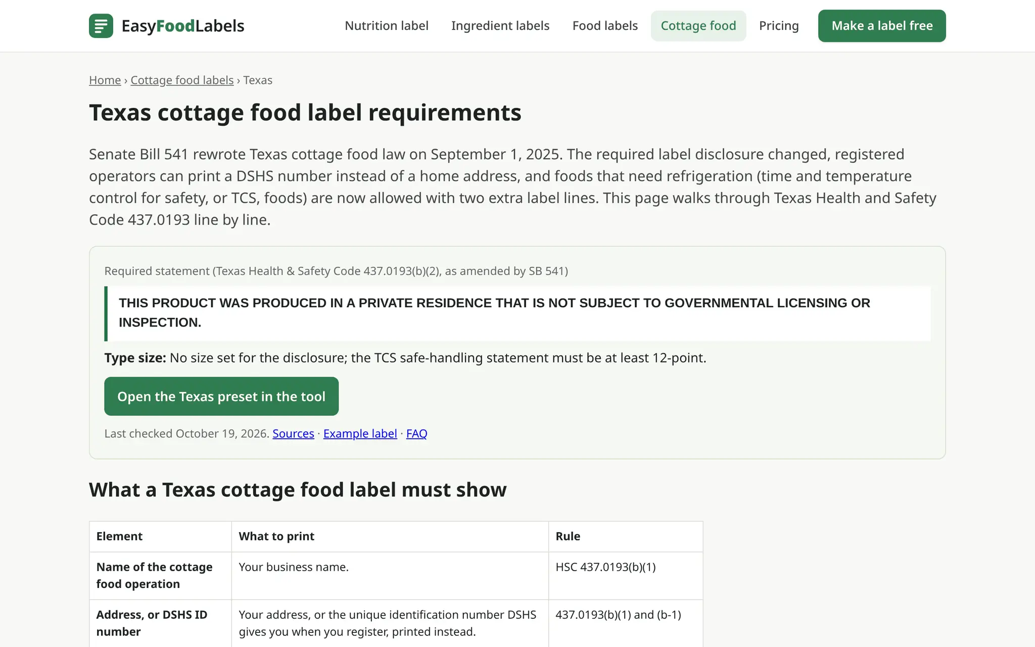 Screenshot 2 of Easy Food Labels