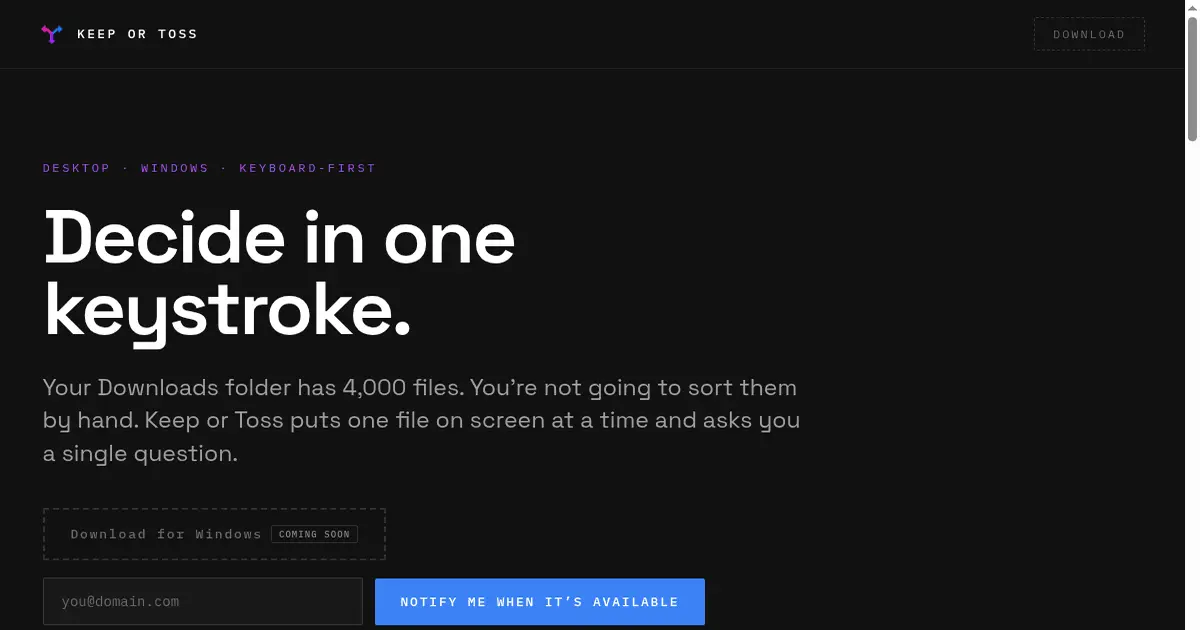 Screenshot 1 of Keep or Toss