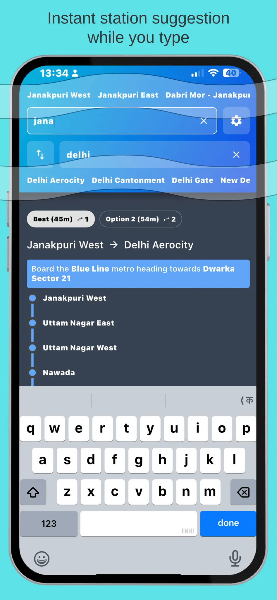 Screenshot 2 of Metro Between Stations – Delhi