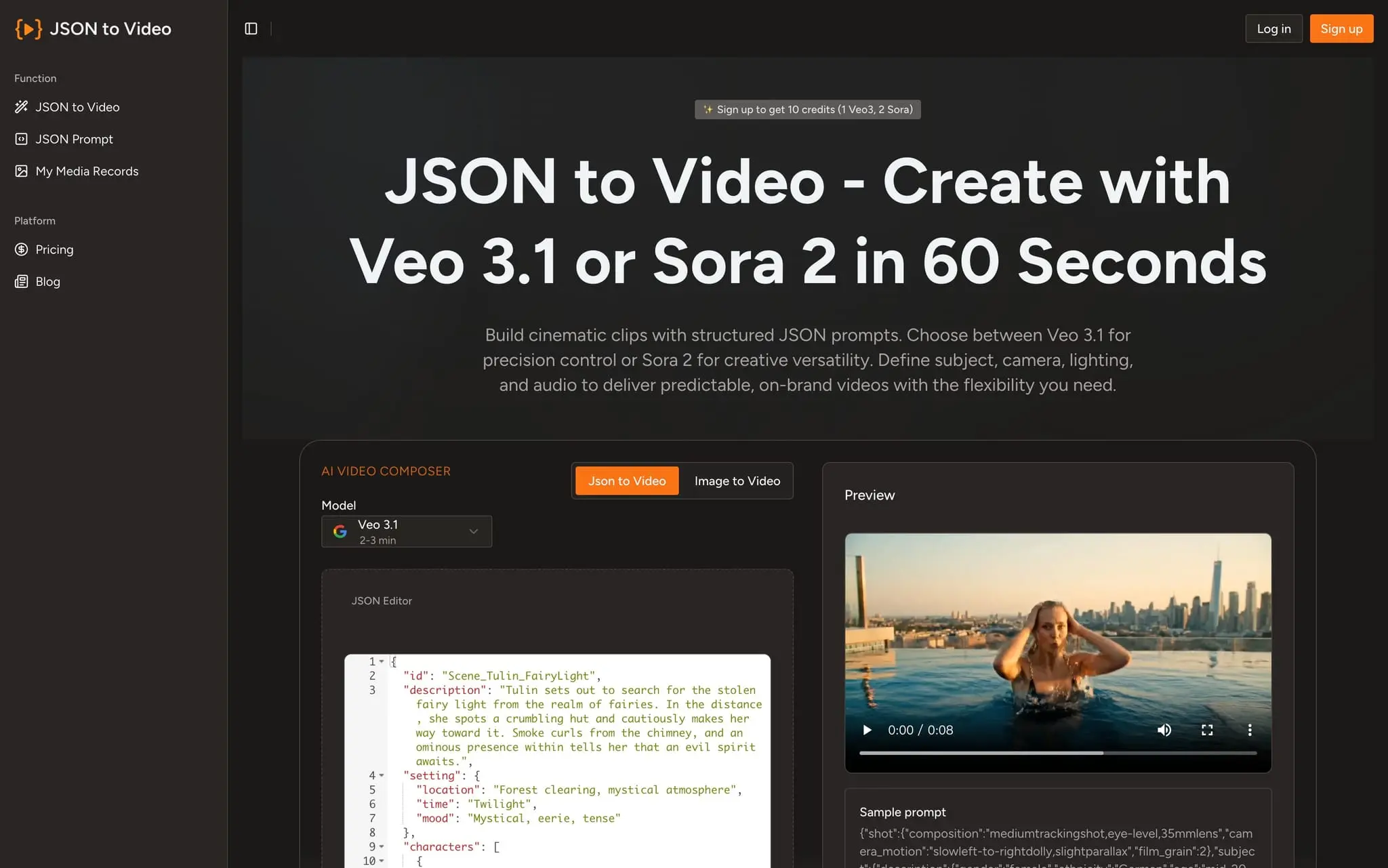 Screenshot 1 of JSON to Video