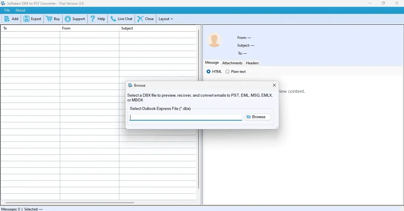 Screenshot 2 of Softaken DBX to PST Converter 