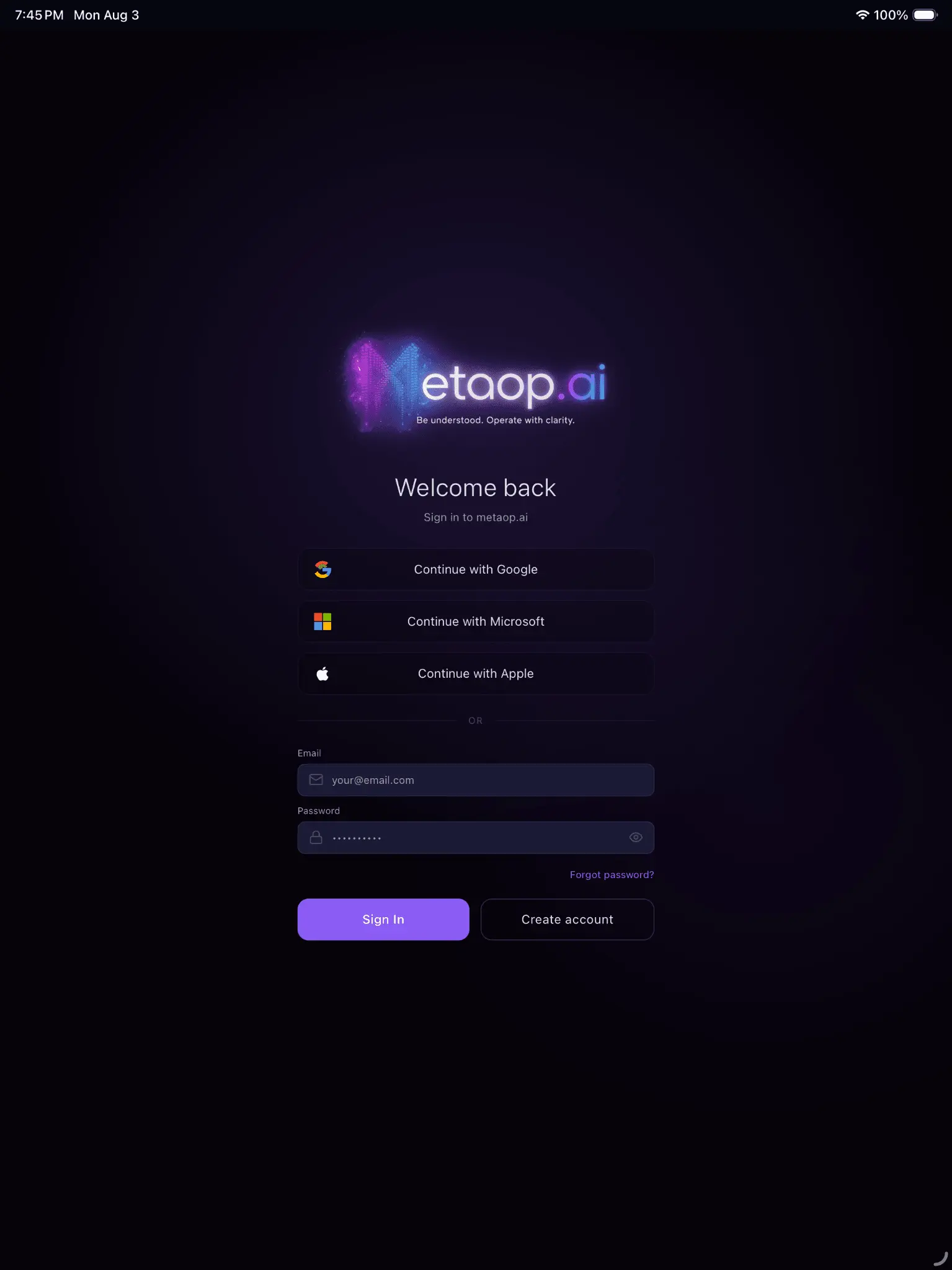 Screenshot 1 of Metaop.ai