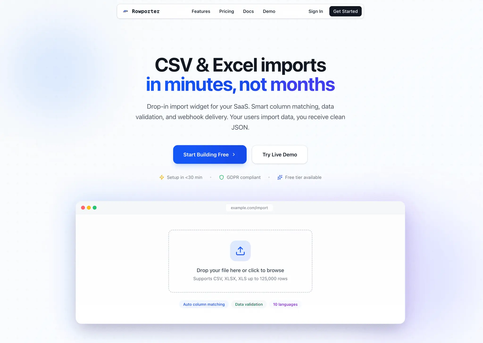 Screenshot 2 of Rowporter - CSV & Excel imports
