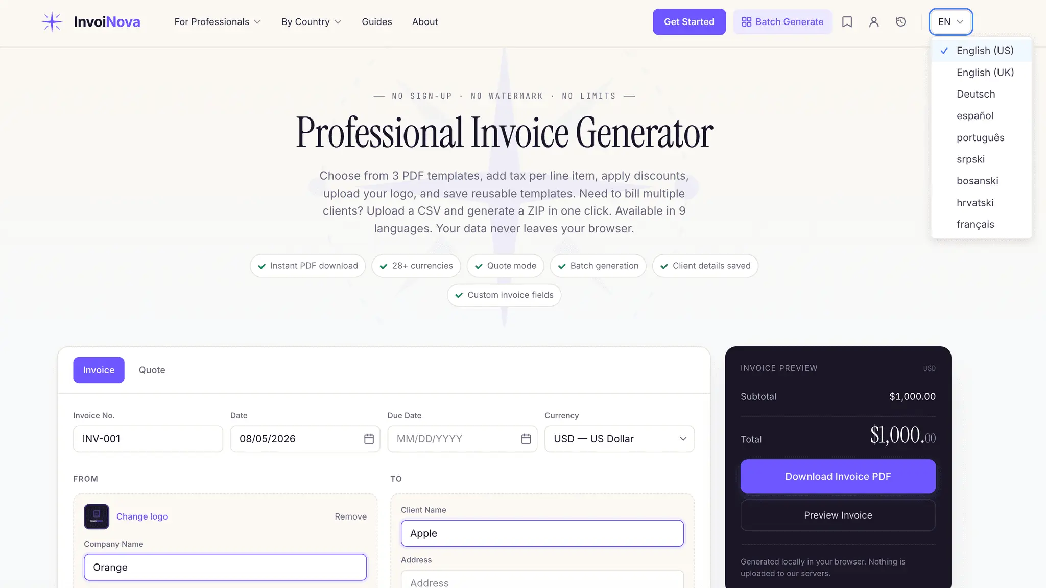 Screenshot 2 of InvoiNova